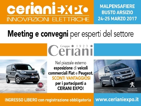 Gruppo Ceriani a CerianiExpo, Malpensa Fiere, il 24 e 25 Marzo 