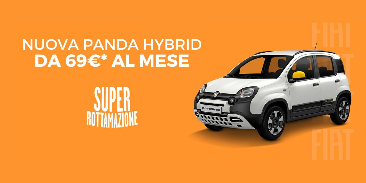 Nuova Panda Hybrid da 69€ al mese